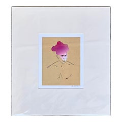 Contemporary Hand Signed Original Print of Color Studie des Menschen