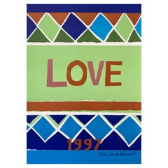 Poster originale d'epoca di Yves Saint Laurent "LOVE 1997