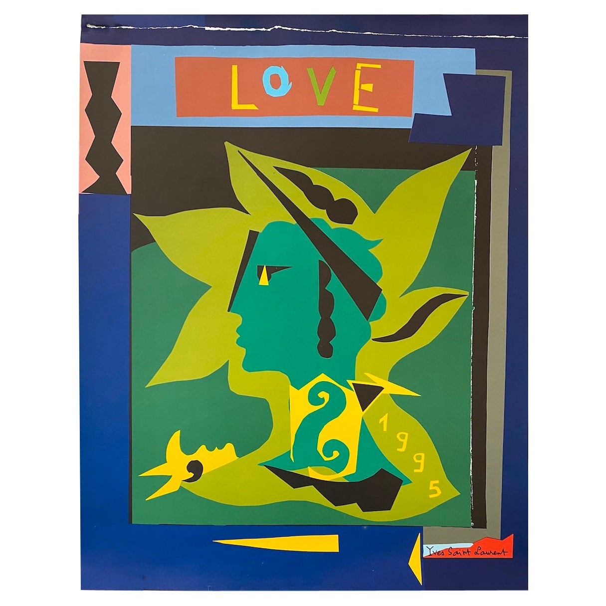 Yves Saint Laurent 'LOVE 1998' Original Vintage Poster   For Sale