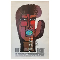 Muhammad Ali 'THE WORLD HEAVYWEIGHT CHAMPIONSHIP' Original Retro Poster, 1971