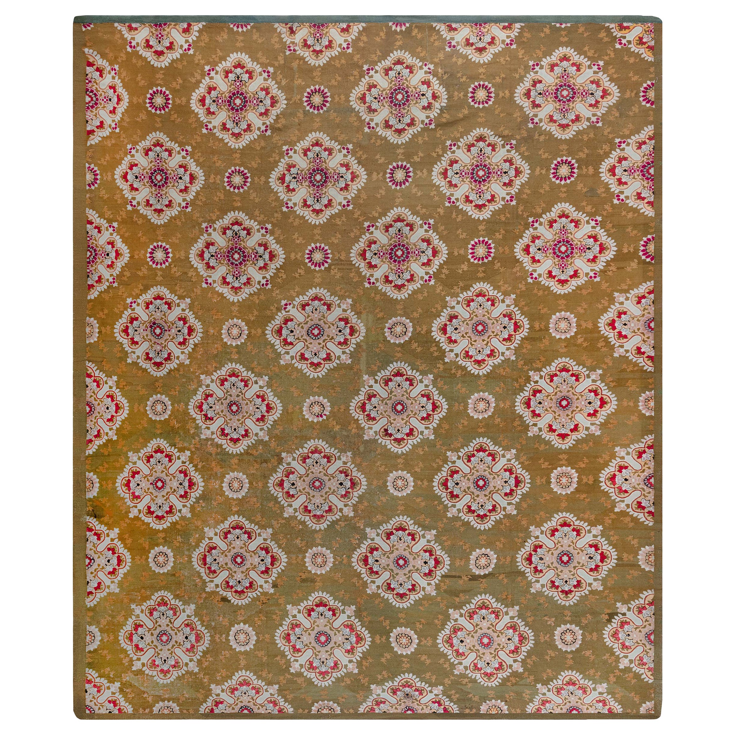 Tapis d'Aubusson français ancien (taille ajustée)