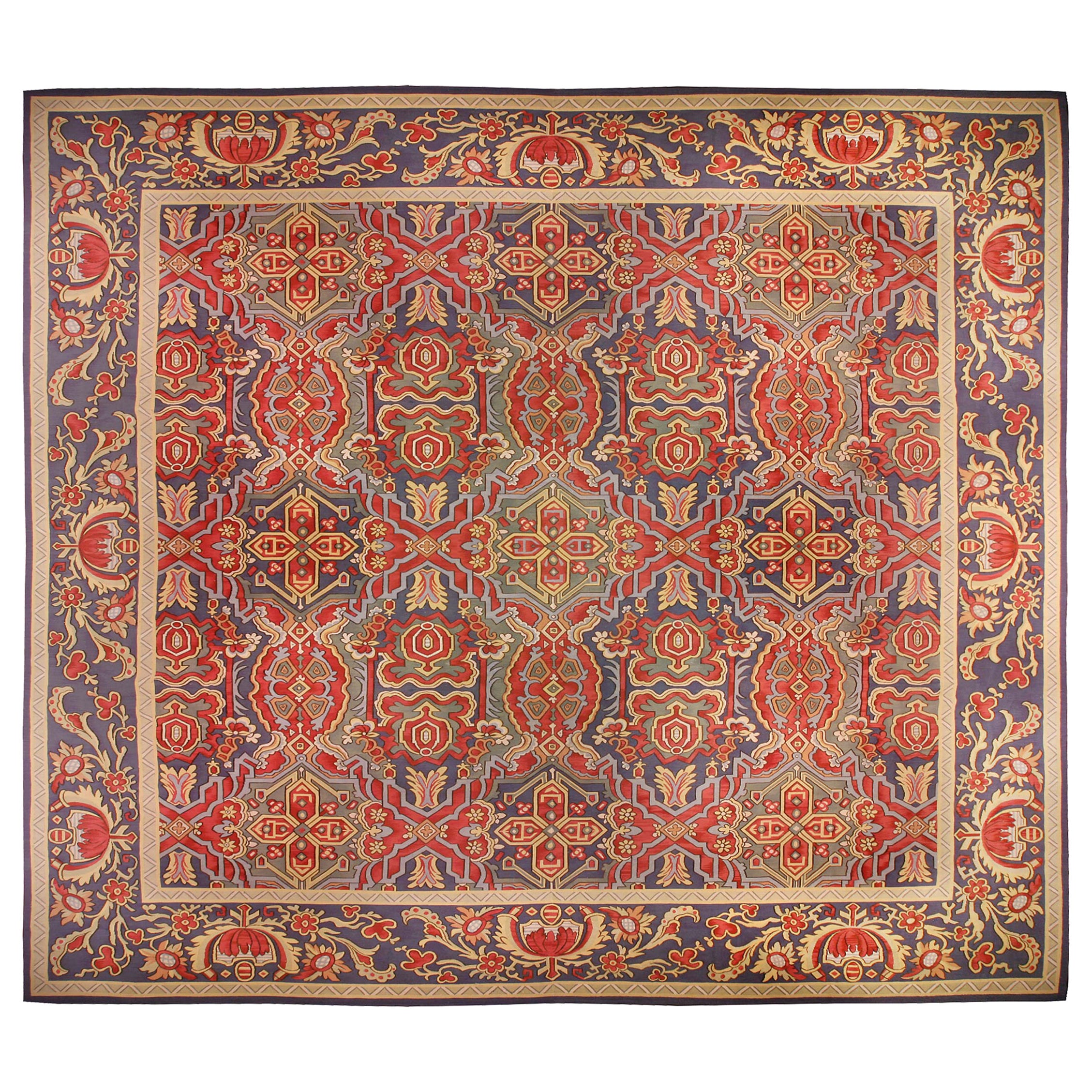 Doris Leslie Blau Tapis en laine surdimensionné Antique French Aubusson Handmade Rugs by Doris Leslie Blau
