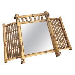 Vintage Boho Chic Bamboo Wall Mirror