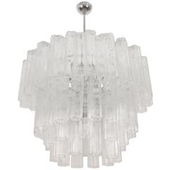 Large Italian Mid-Century Venini Tronchi Chandelier 7