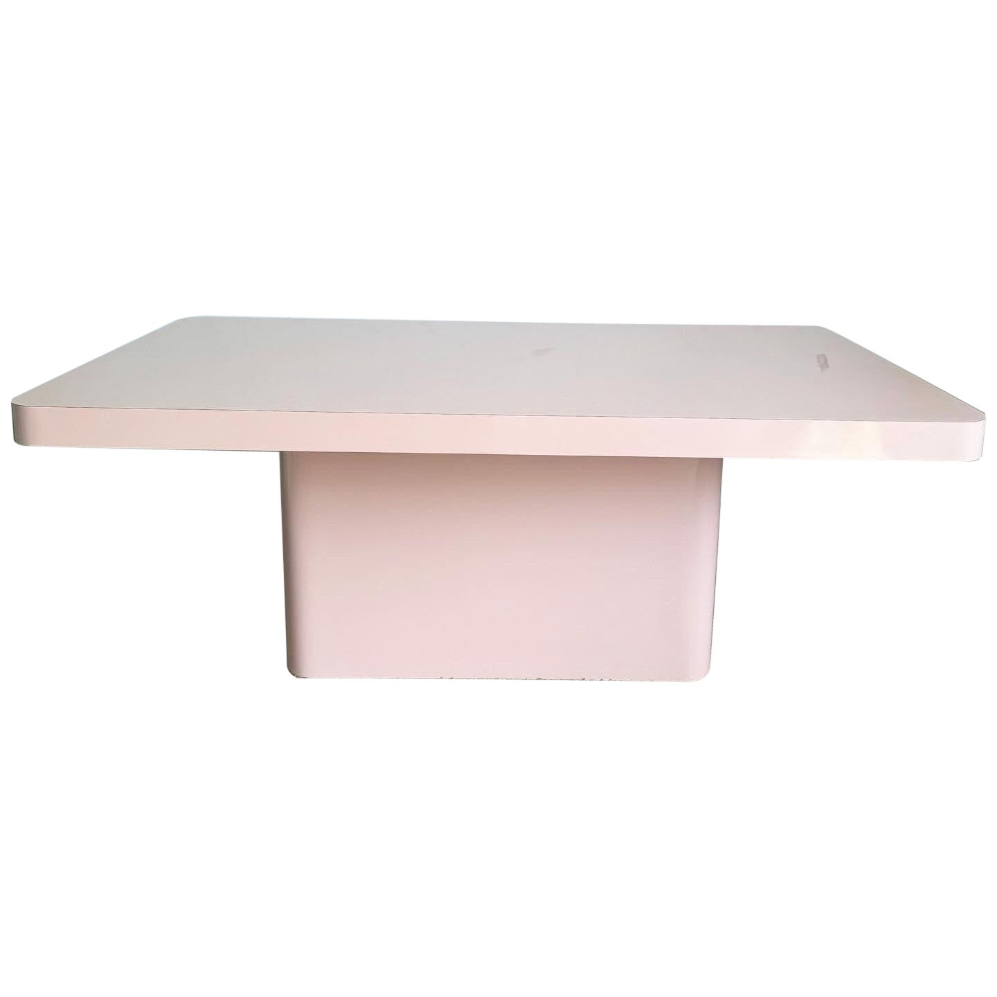 Postmodern Mauve Lacquer Laminate Dining Table