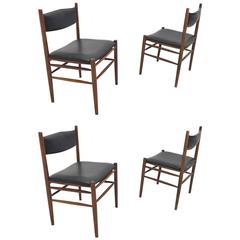 Set of Four Danish Modern Rosewood Safari Dining Chairs
