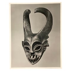 Vintage F. L. Kennett, "Mask", original 1950s black and white modernist photograph