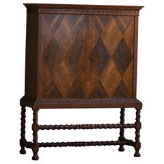 Used Otto Meyer, Harlequin Cabinet in Nutwood, Danish Modern, Made in 1926