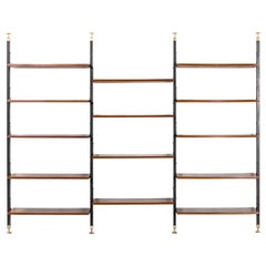 20th Century, Italian Production Wall Bookcase with adjustable shelves, 60s
