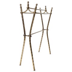 Mid Century French Freestanding Towel Rail Clothes Stand, Maison Bagues C.1950