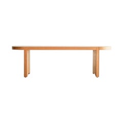 Morro-Tisch aus Eichenholz mit Bank mit Hartwax-Öllauch-Finish