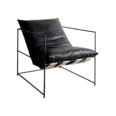 Leather Sierra Chair (Blk) Narrow