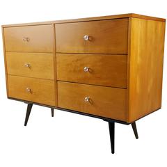 Six-Drawer Dresser with Aluminium Hardware by Paul McCobb, 1950s