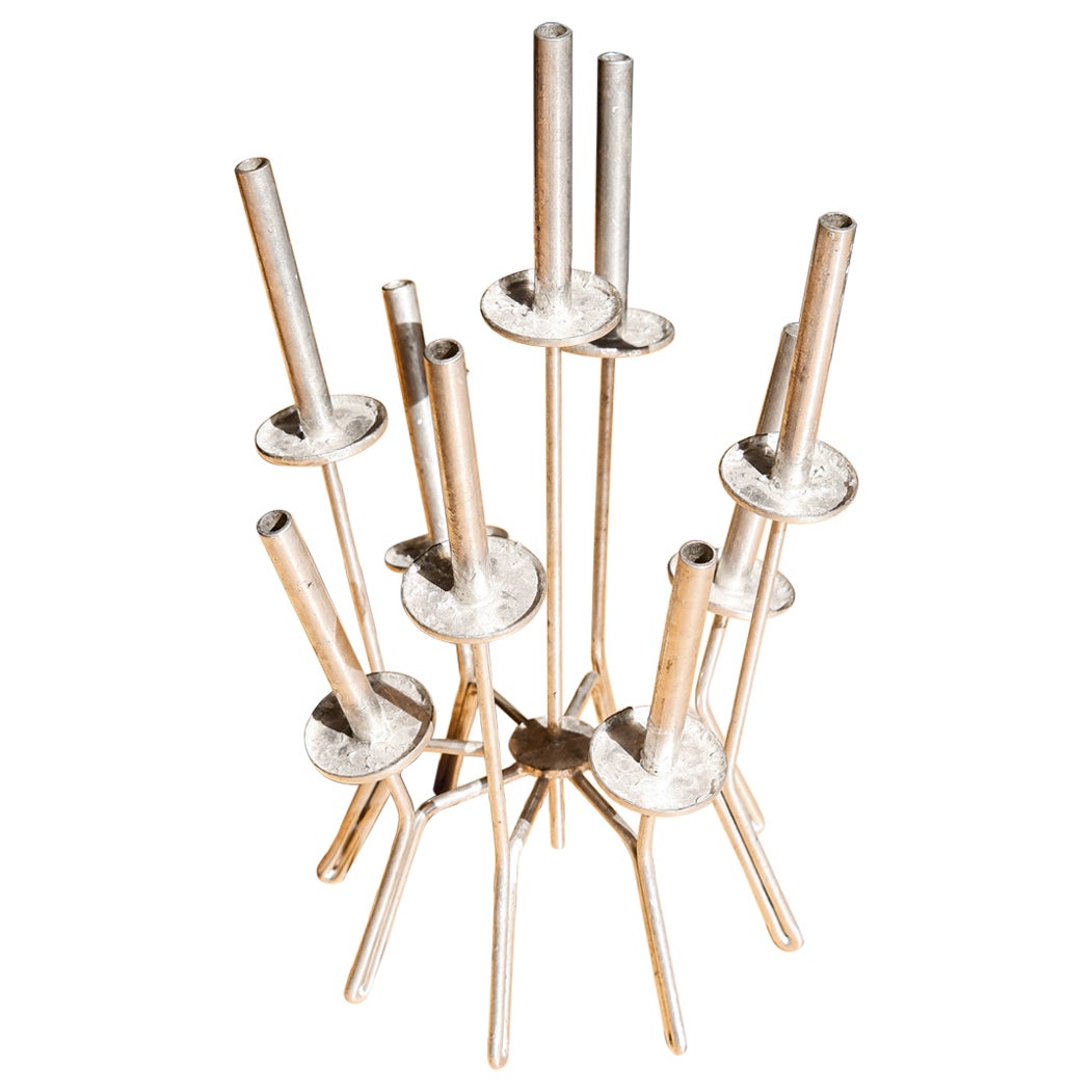 Paavo Tynell, unique candelabre made in iron in the late 60's. For Sale