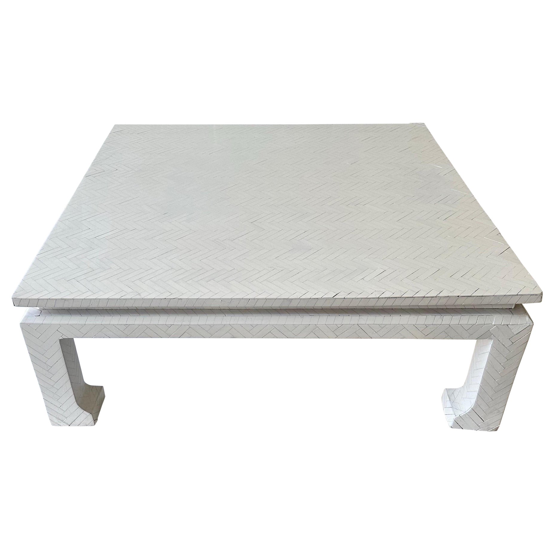 Enrique Garcel Style tessellated Square Coffee Table  For Sale