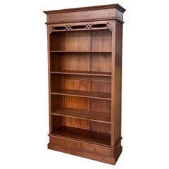 Used 19th Solid Oak Bookcase or Etagere with Five Shelves