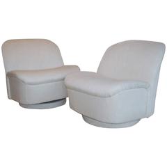 Swivel Chairs by Directional Vintage Pair Hollywood Regency, Mid-Century Modern 5