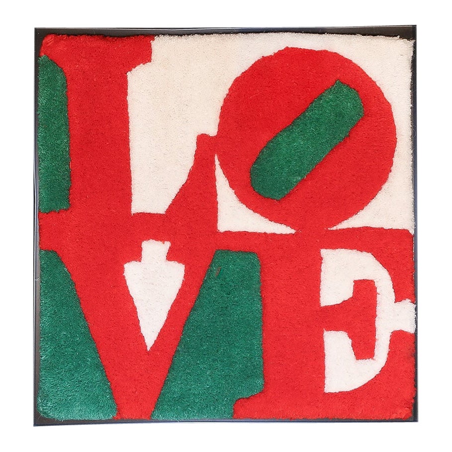 Beautiful Modern Pop Art Robert Indiana Love Rug 1'3" x 1'3"