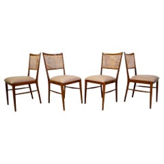 Mid Century Modern Dining Chairs in Hardwood and Cane, Brazil, 1960s
