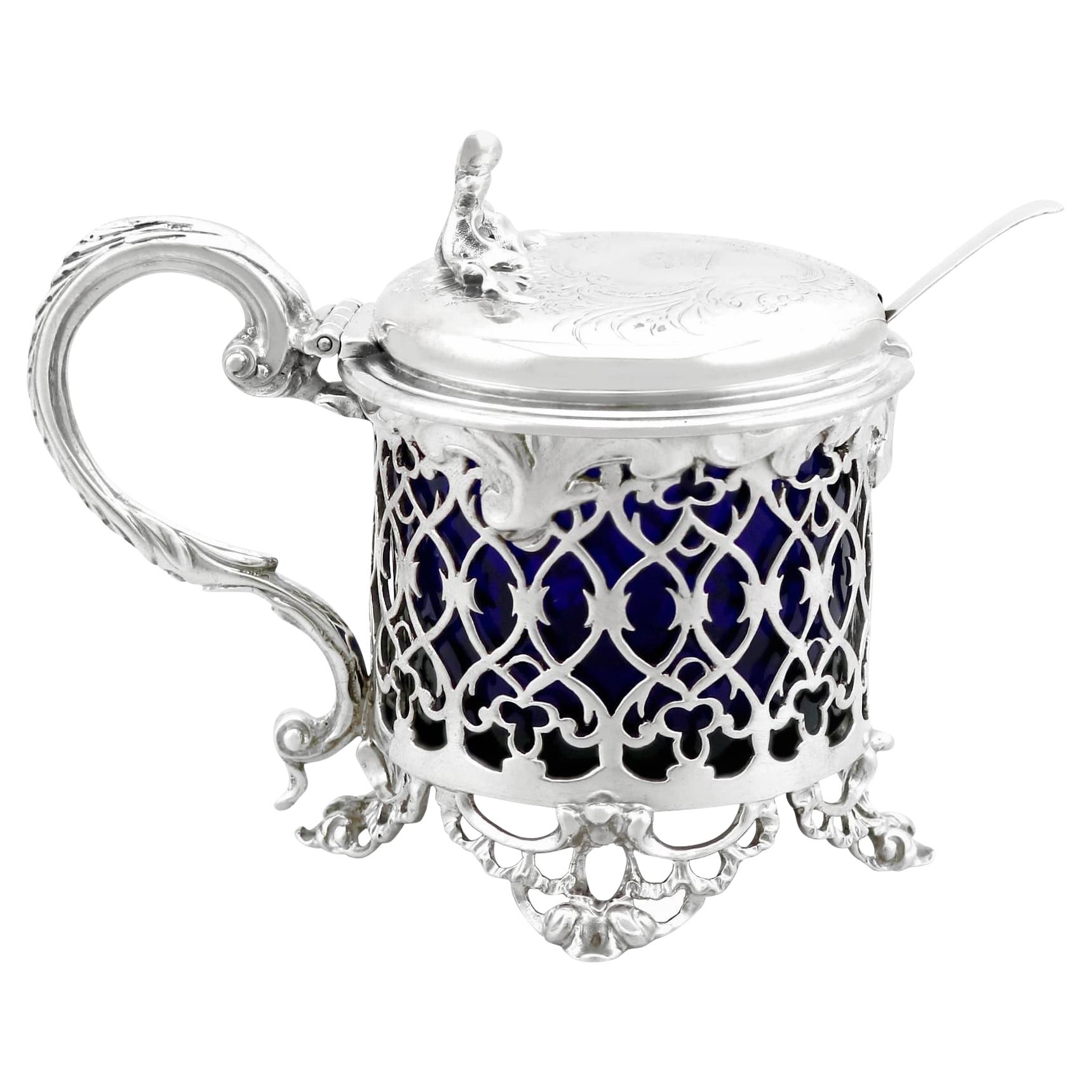 Antique Victorian Sterling Silver Mustard Pot (1841)