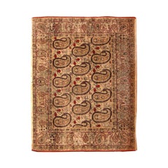 Antiker persischer Kerman-Teppich mit Paisleymuster 1'9" x 1'4"