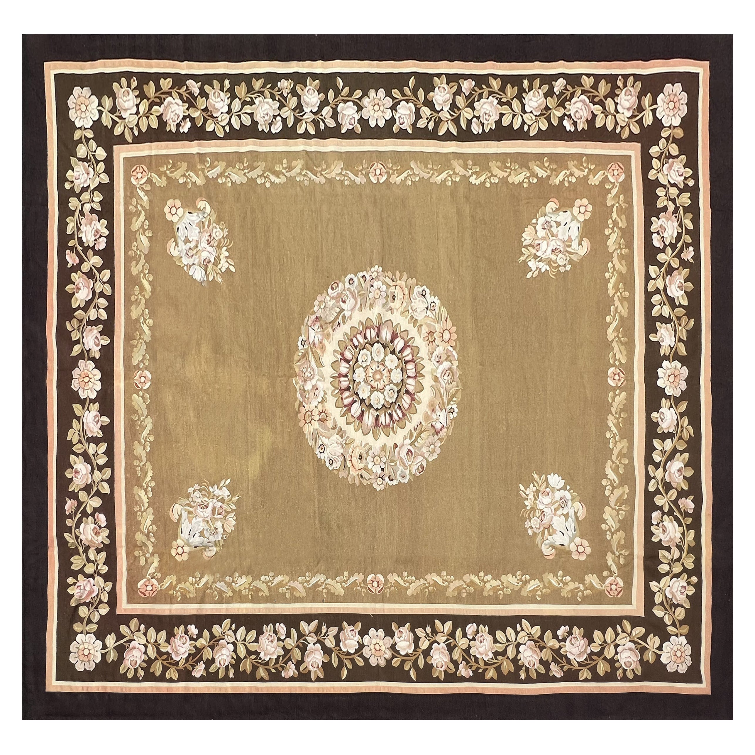 Large Aubusson Manufacture Rug - Empire Style - 4m10x3m38 - N° 1395 For Sale
