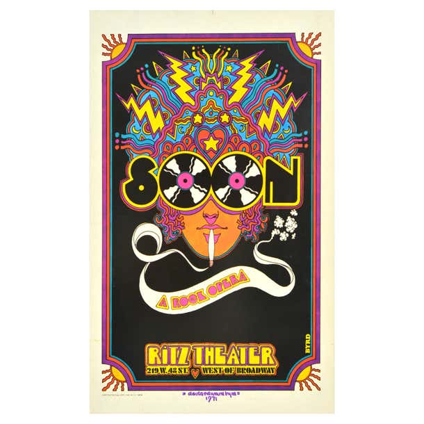 Original Vintage Musical Advertising Poster Soon Rock Opera David ...