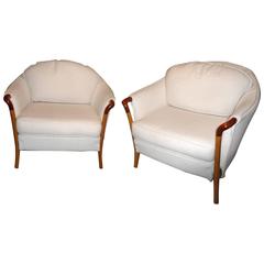 Vintage Pair of Armchairs by Giorgetti Progetti