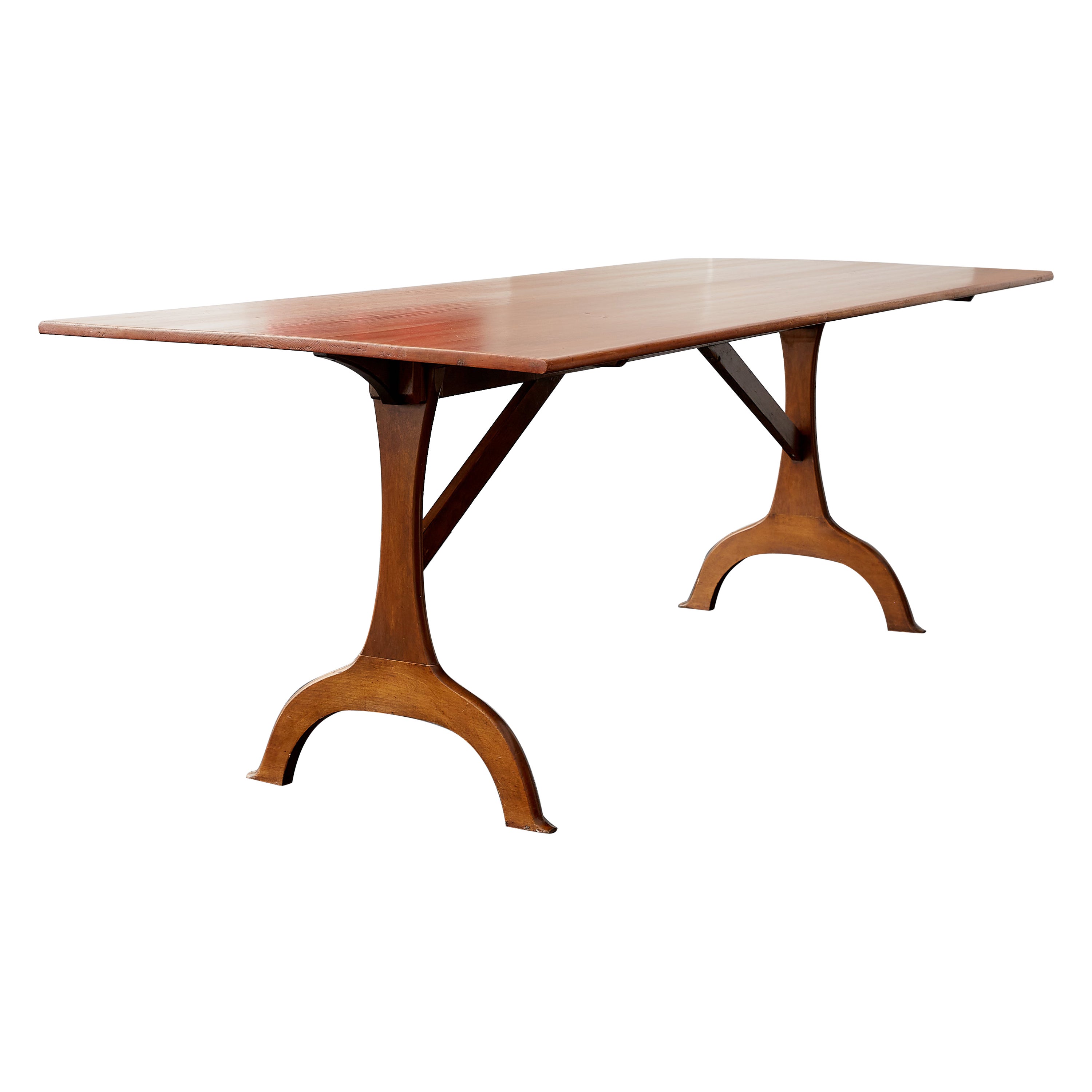 Shaker Trestle Dining Table c. 1830 For Sale