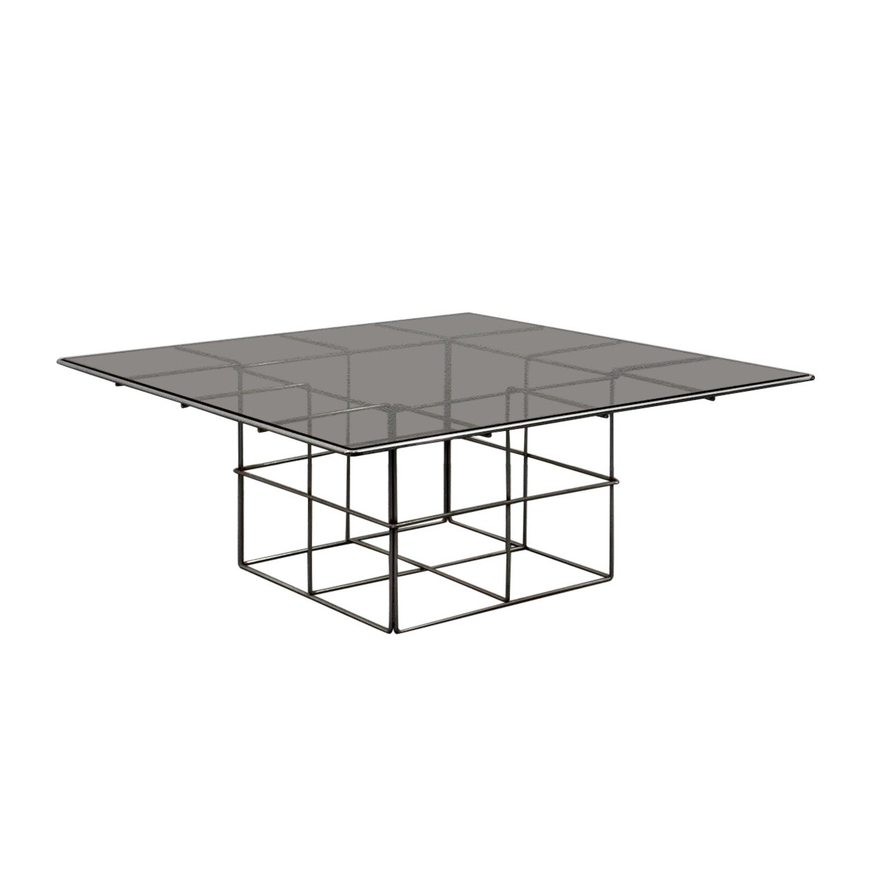 Table basse Acier Grille design Modernisme 1970's