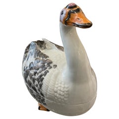 Vintage Large Italian Porcelain Duck Tureen