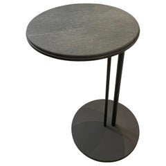 Used Italian Round Slate Side / Drinks Table