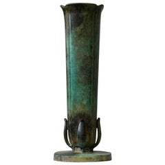 Vintage Large Art Deco Bronze Vase by GAB Guldsmedsaktiebolaget, Sweden, 1930s