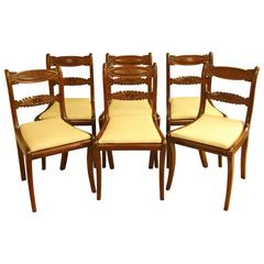 Elegant Set of Six Regency Period Mahogany Dining Chairs