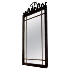 Vintage Swedish Grace / Art Deco, mirror in cast iron with meander patterned frame