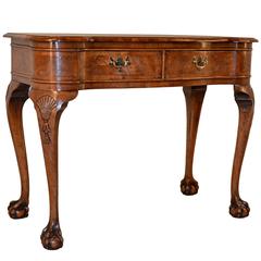 English Walnut Console Table, circa 1900