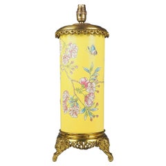 Lampe de table ancienne avec vase en porcelaine et bronze doré