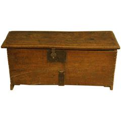 Mid-17th Century Small Oak Coffer