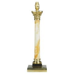 Lampada da tavolo corinzia antica in ottone e linice (timbrata)