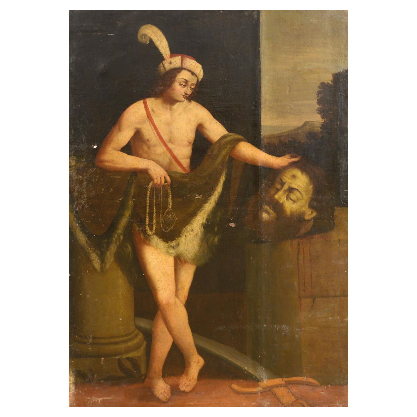 18th Century Italian School David and Goliath (by Guido Reni)