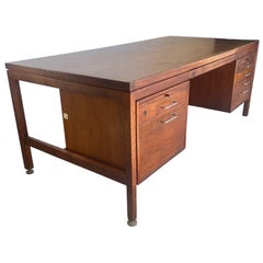 Vintage Jens Risom Executive Walnut Desk