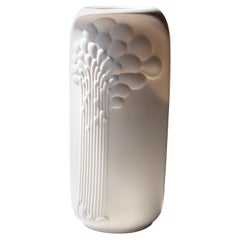 Manfred Frey for AK Kaiser White Art Deco Bisque Porcelain Vase, 1960s
