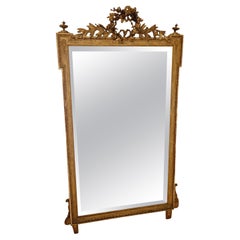 Grand miroir français du 19ème siècle Louis XVI 