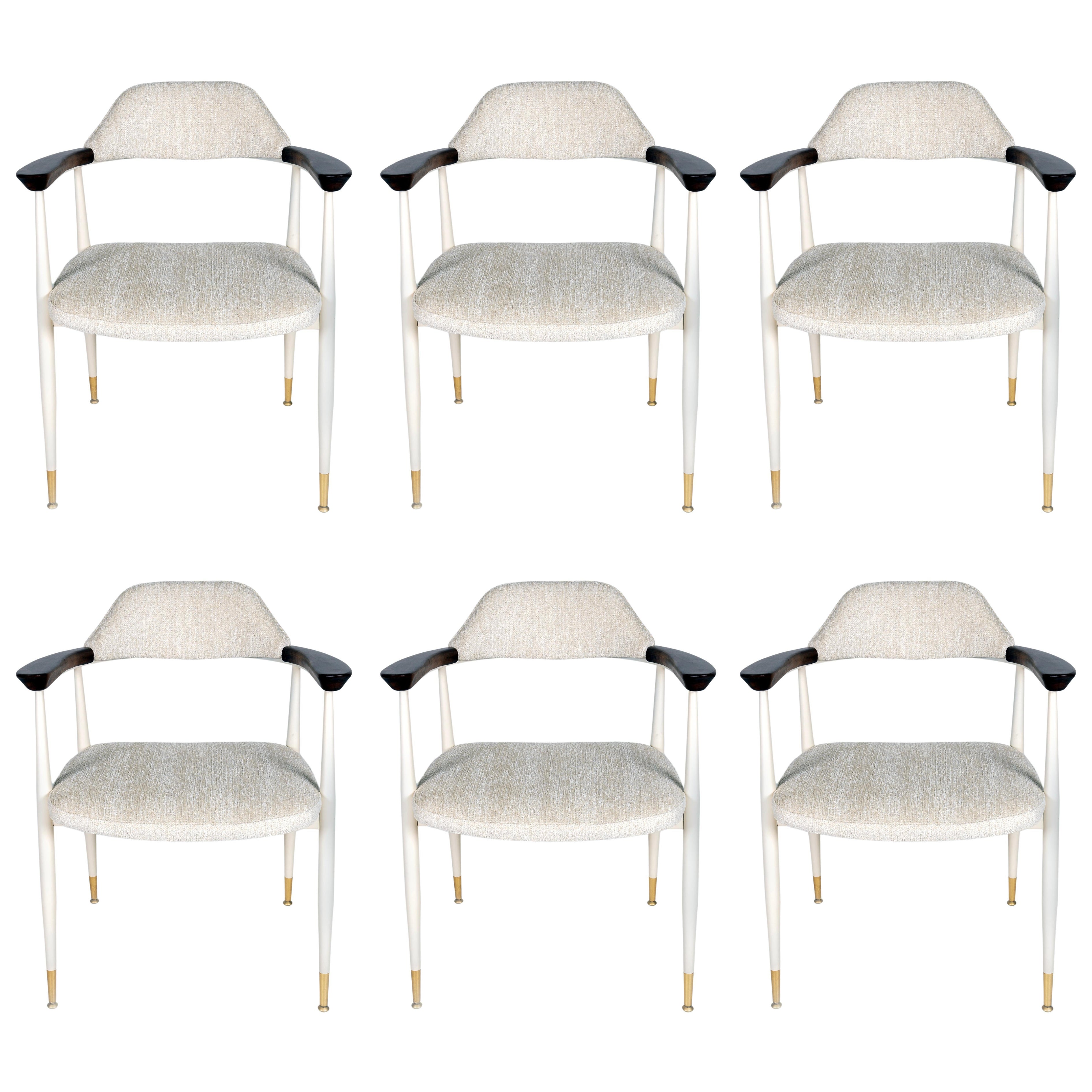 Set di sei poltrone da pranzo nello stile di Hans Wegner, USA 1960