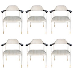 Set of Six Dining Arm Chairs in the style of Hans Wegner, USA 1960s