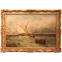 "Scene in the Mediterranean" Oil Painting by Nettle Shields