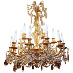 Louis XVI Style Gilt Bronze Chandelier, circa 1880