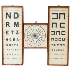 Vintage Eye Test Chart With Light By Ulloa Optica Madrid, circa 1950