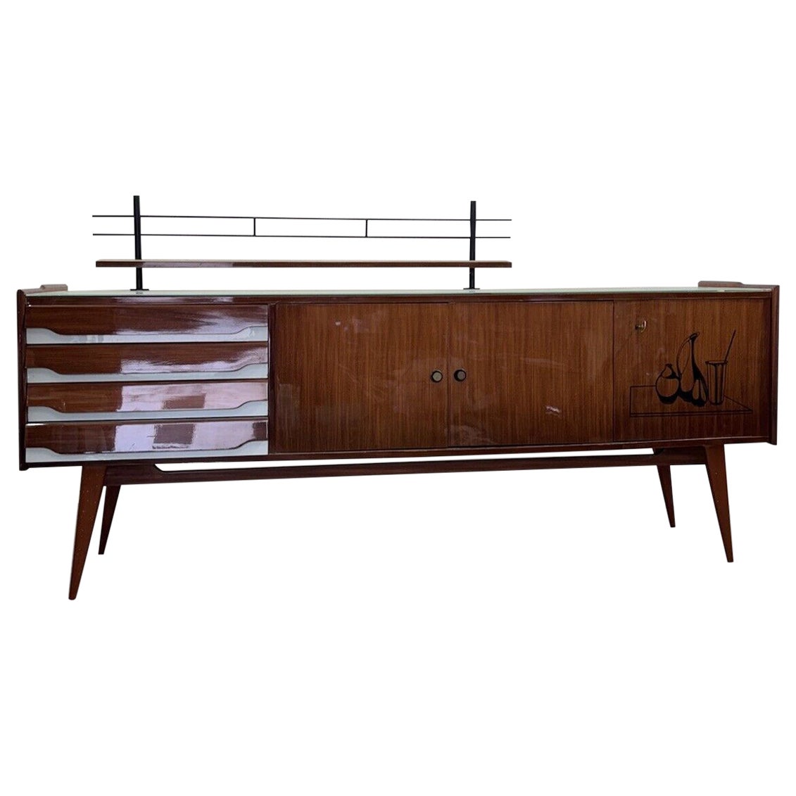 Mid-Century Scandinavian Style Sideboard Modern Design 1950's For Sale
