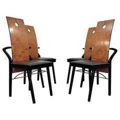 Pierre Cardin Set 4 Dining Chairs Iconic Design 1980s